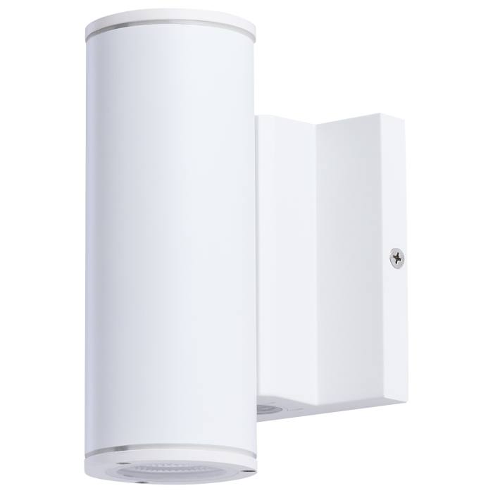 Satco 65-1759 10 Watt  3K/4K/5K CCT Selectable  2 Light Small Wall Sconce  Up and Down Installation  White Finish  120-277 Volt
