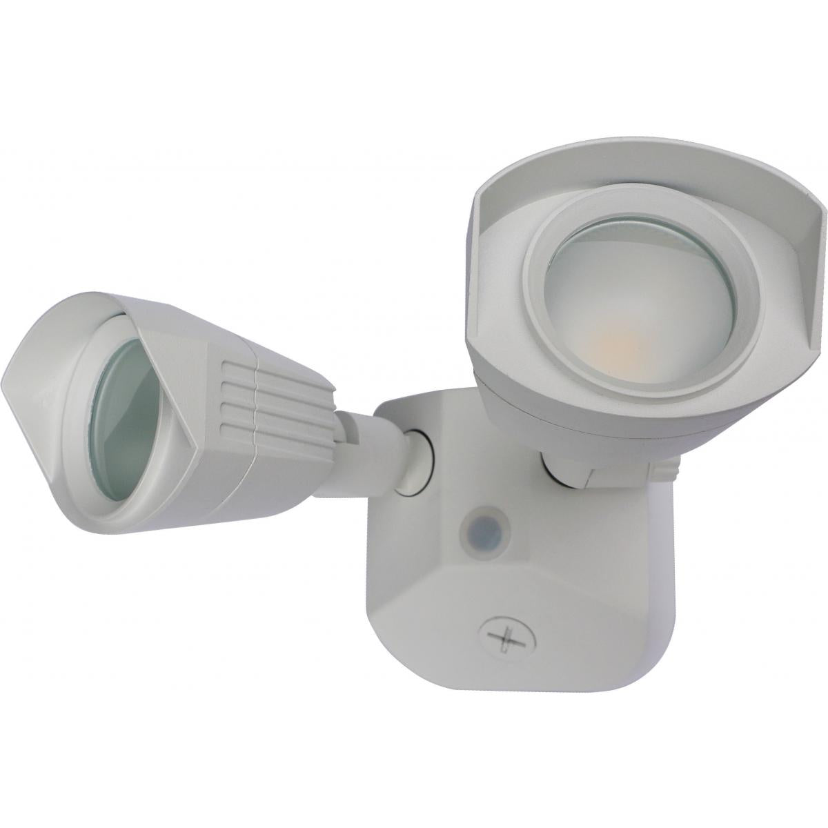 Satco 65-210 LED Security Light Dual Head White Finish 3000K