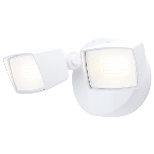 Satco 65-995 LED Security Light Dual Head Field Selectable White Finish