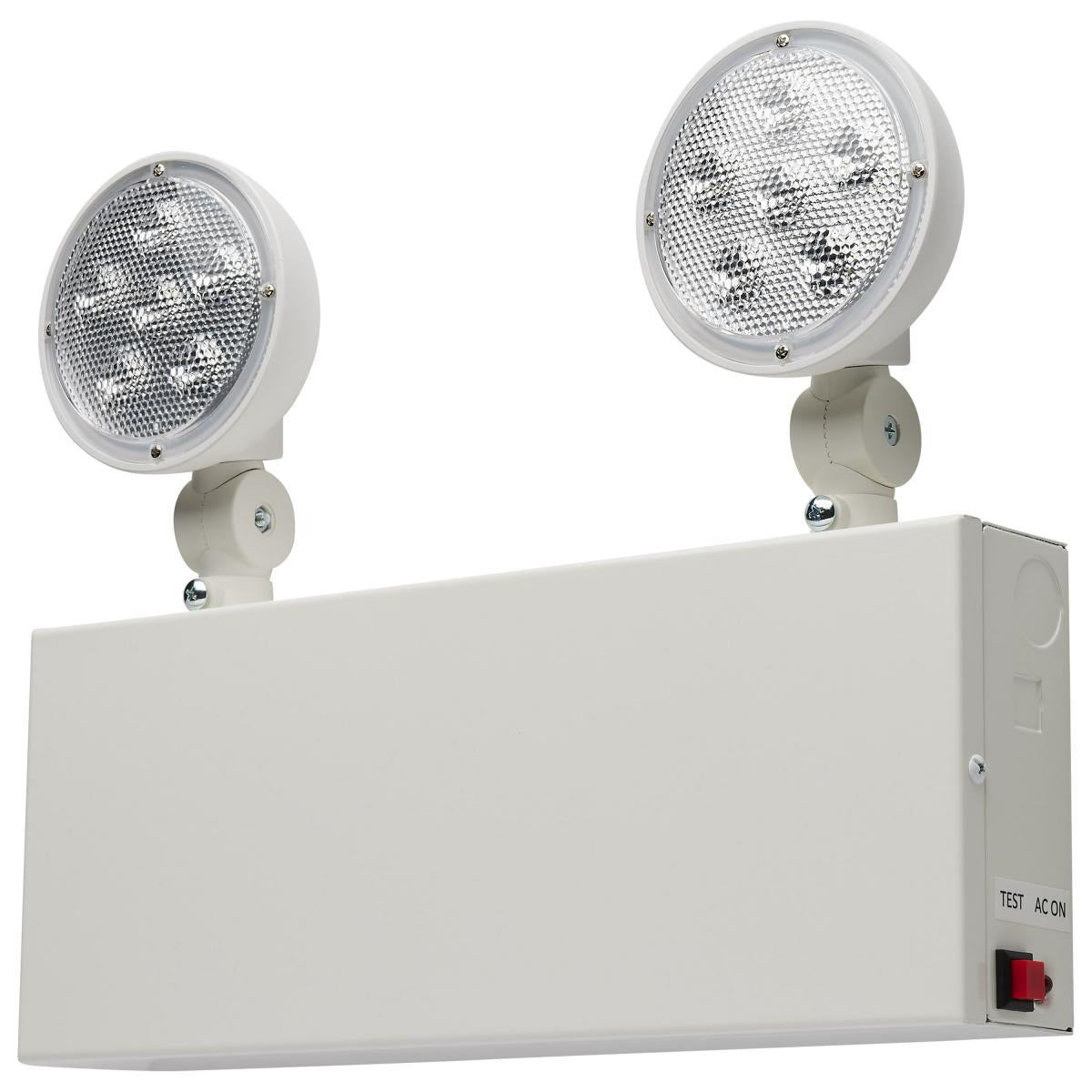 Satco 67-132 Emergency Light, 90min Ni-Cad backup, 120-277V, Dual Head, Universal Mounting, Steel/NYC