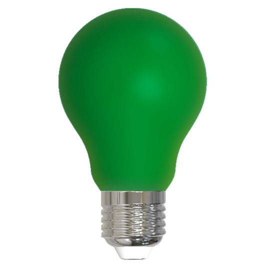 Bulbrite 776108 LED4A19/GRN/FIL/D 4.5W A19 E26 120V Colored GREEN