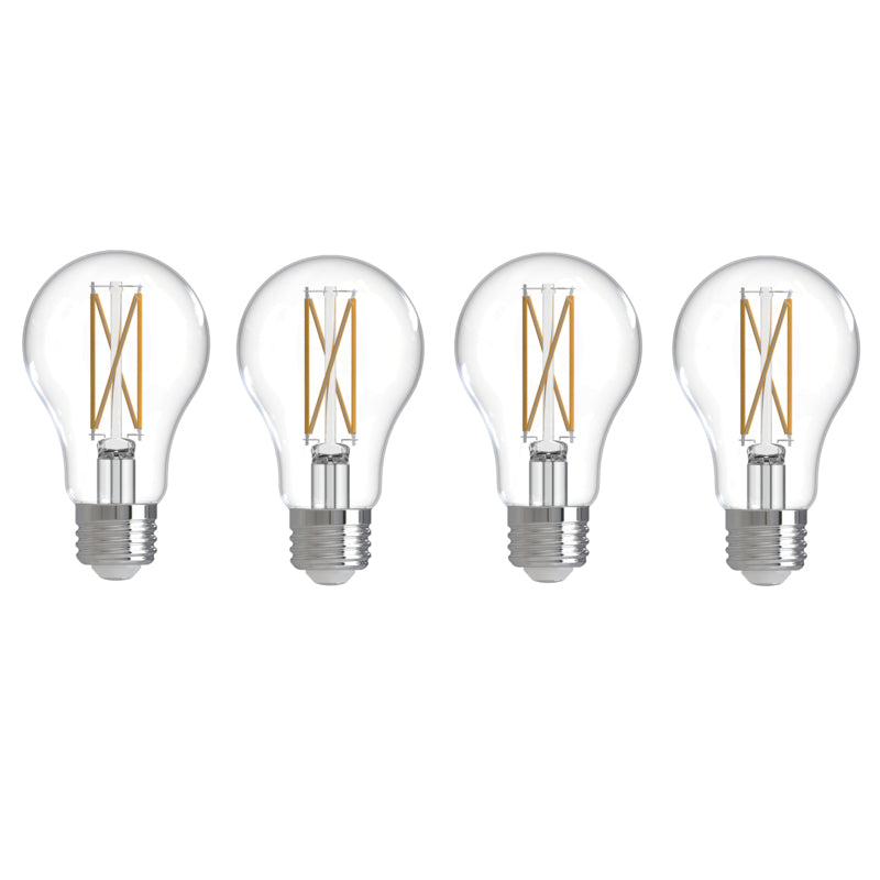 Bulbrite 776227 LED7A19/30K/FIL/D/B/2/4P 7.6W A19 E26 120V 3000K - 4 PACK