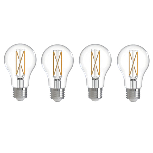Bulbrite 776226 LED7A19/27K/FIL/D/B/2/4P 7.6W A19 E26 120V 2700K - 4 PACK