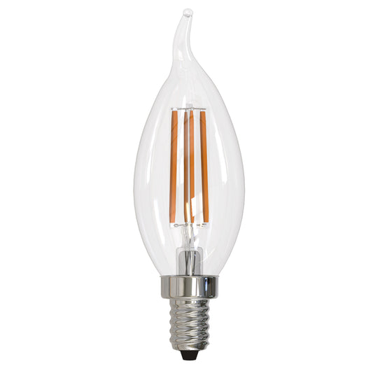 Bulbrite 776739 LED6CA10/27K/FIL/3 6.5W LED CA10 2700K FILAMENT E12 CLEAR