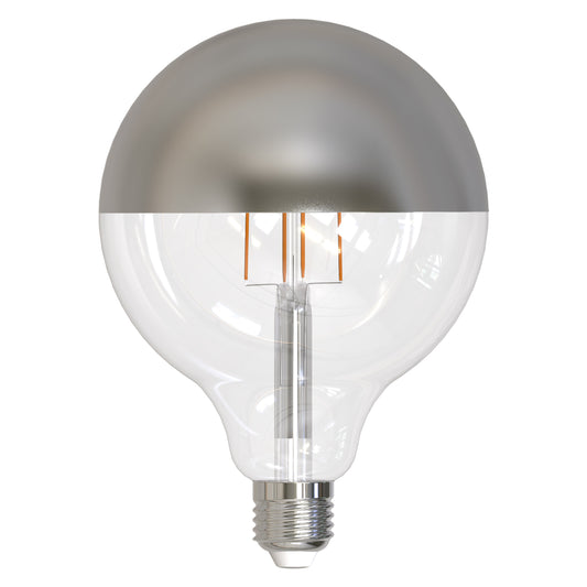 Bulbrite 776920 LED6G40/27K/FIL/HM/3 6W LED G40 2700K FILAMENT HALF MIRROR E26 FULLY COMPATIBLE DIMMING