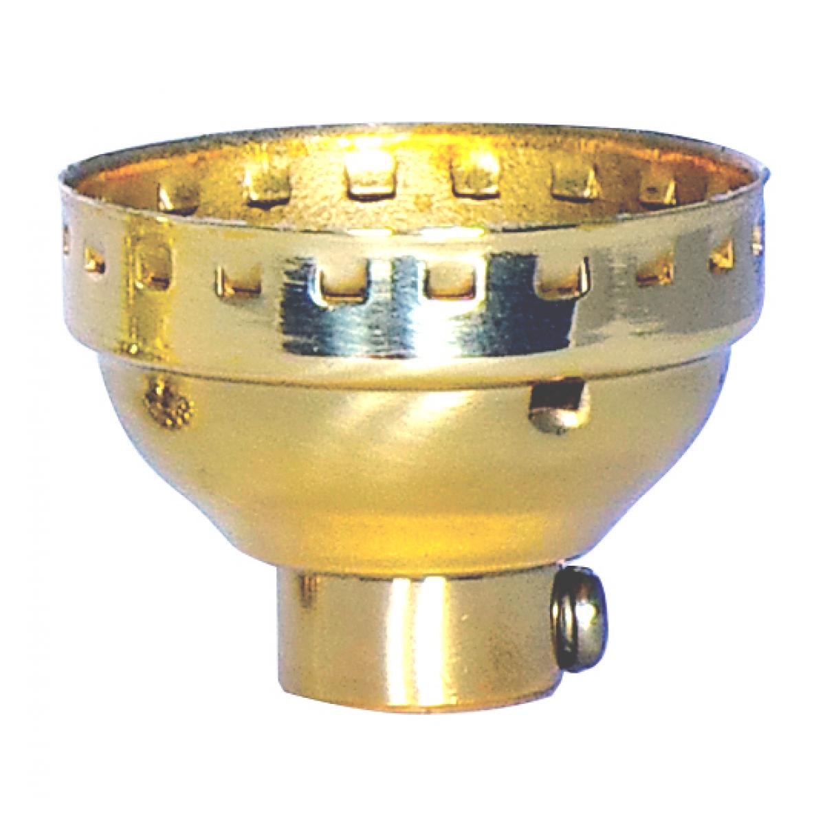 Satco 80-1702 Aluminum Cap With Paper Liner 1/8 IP Sideout With Set Screw Nickel Finish