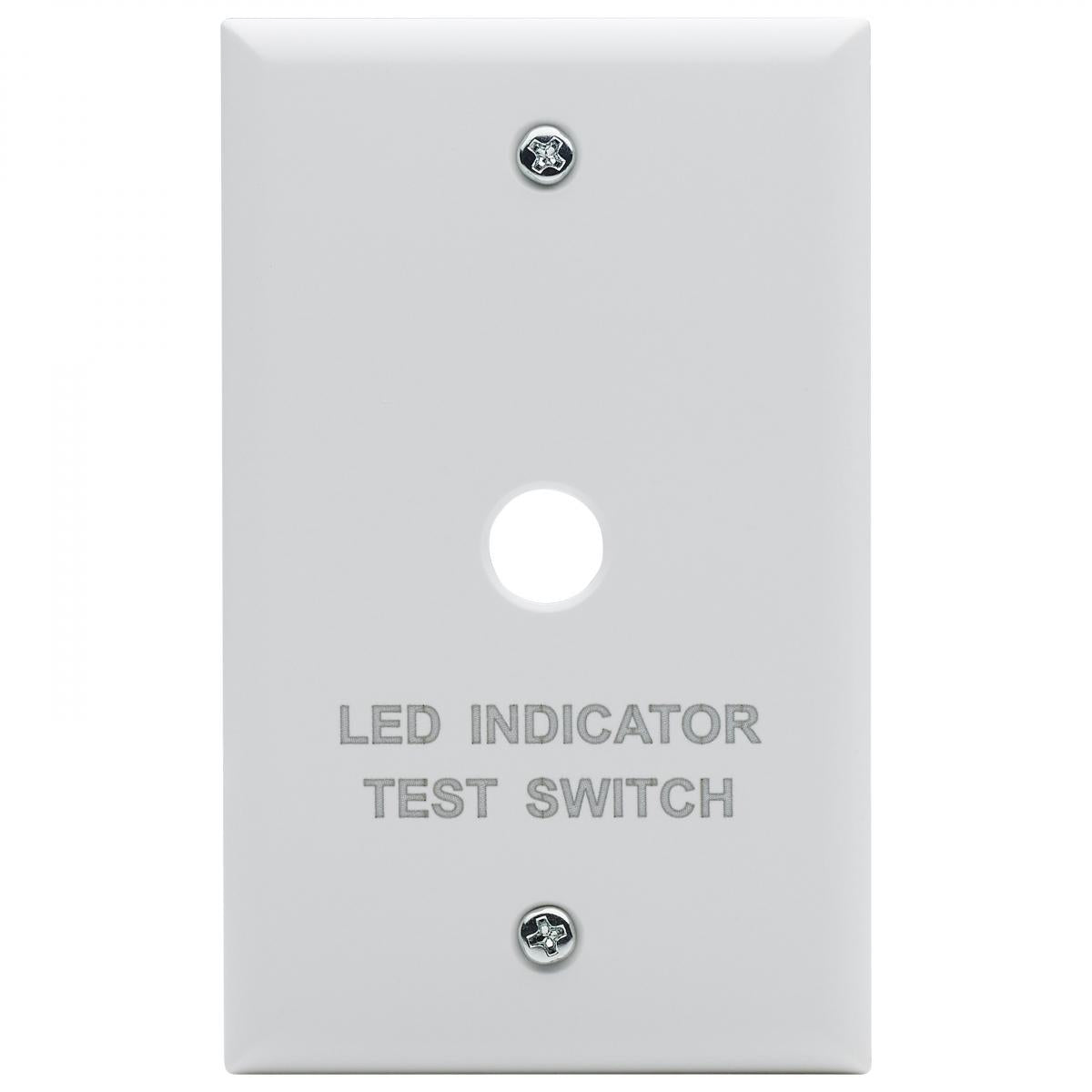 Satco 80-987 Emergency Remote Test Switch Single Gang Plate White Finish