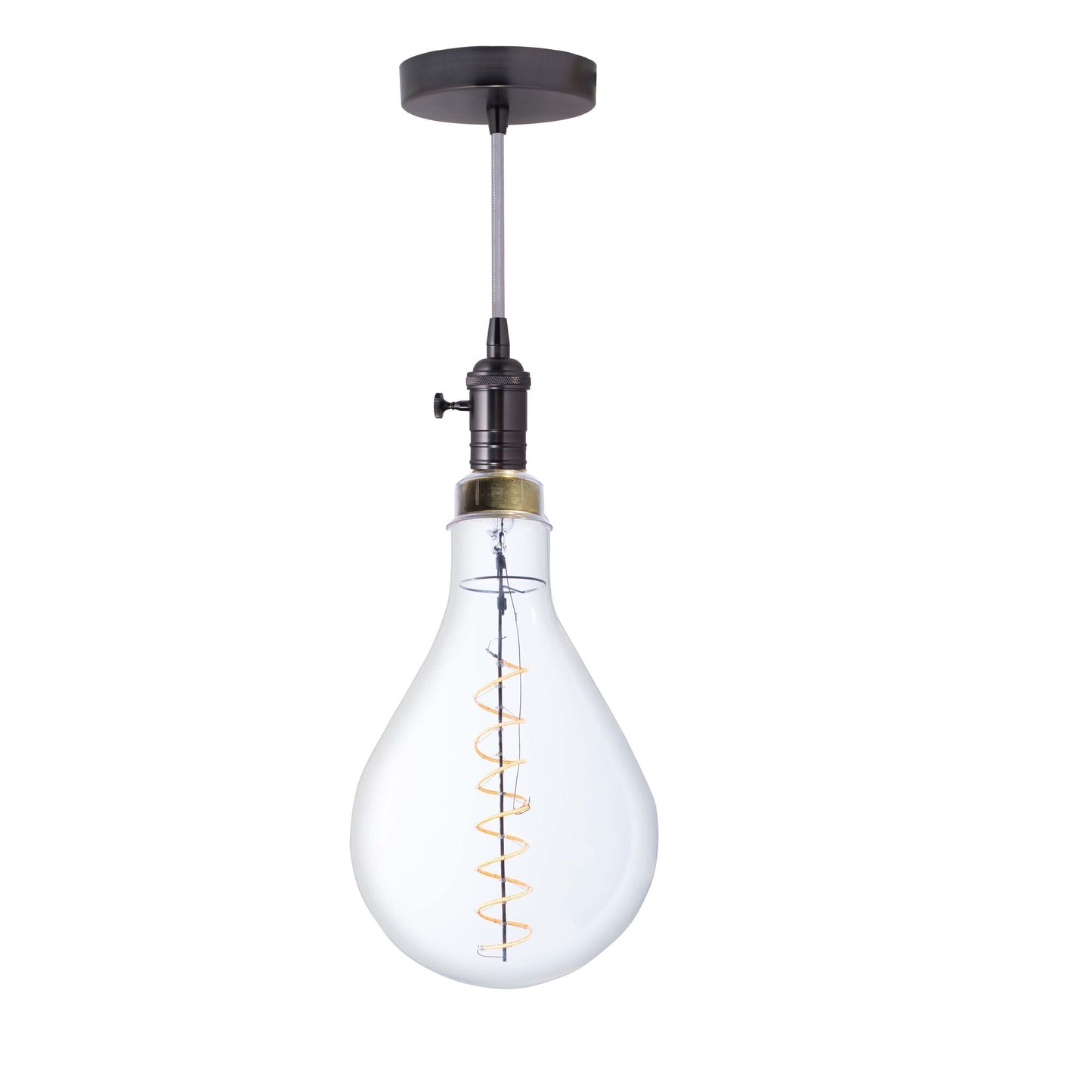 Bulbrite 810165 LED4PS52/22K/FIL/PEND/HW/VINTAGE/GM-SILV 4W 120V PS52 E26 2200K