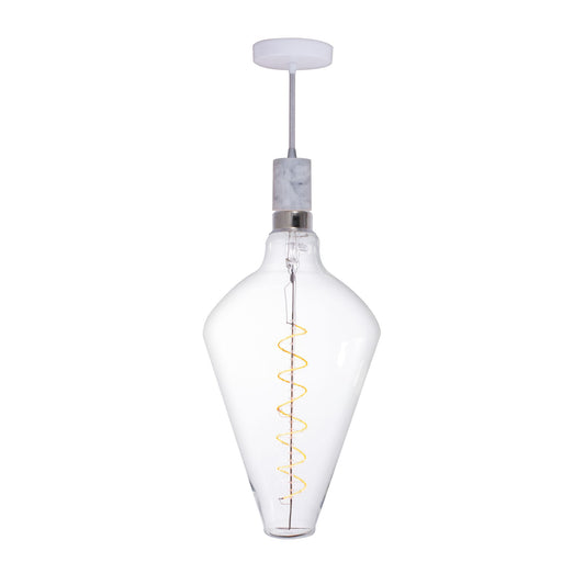 Bulbrite 810174 LED4PS52/22K/FIL/PEND/HW/NAT/WHT-SILV 4W 120V PS52 E26 2200K