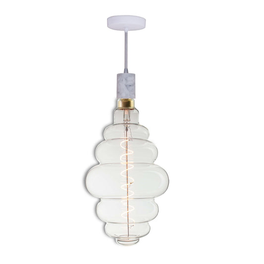 Bulbrite 810176 LED4BH/22K/FIL/PEND/HW/NAT/WHT-SILV 4W 120V BH E26 2200K