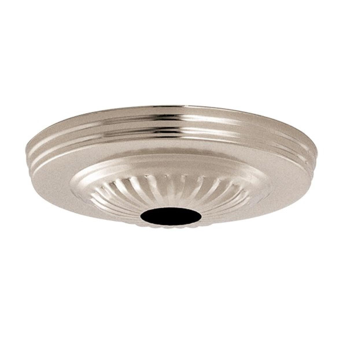 Satco 90-1684 Ribbed Canopy Canopy Only Chrome Finish 5" Diameter 1-1/16" Center Hole