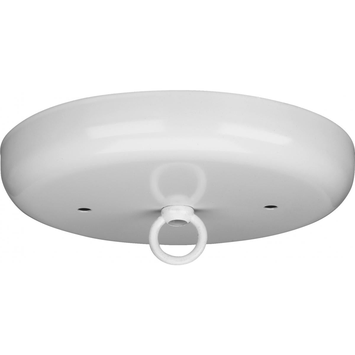 Satco 90-894 Contemporary Canopy Kit White Finish 5" Diameter 7/16" Center Hole 2-8/32 Bar Holes Includes Hardware 10lbs Max
