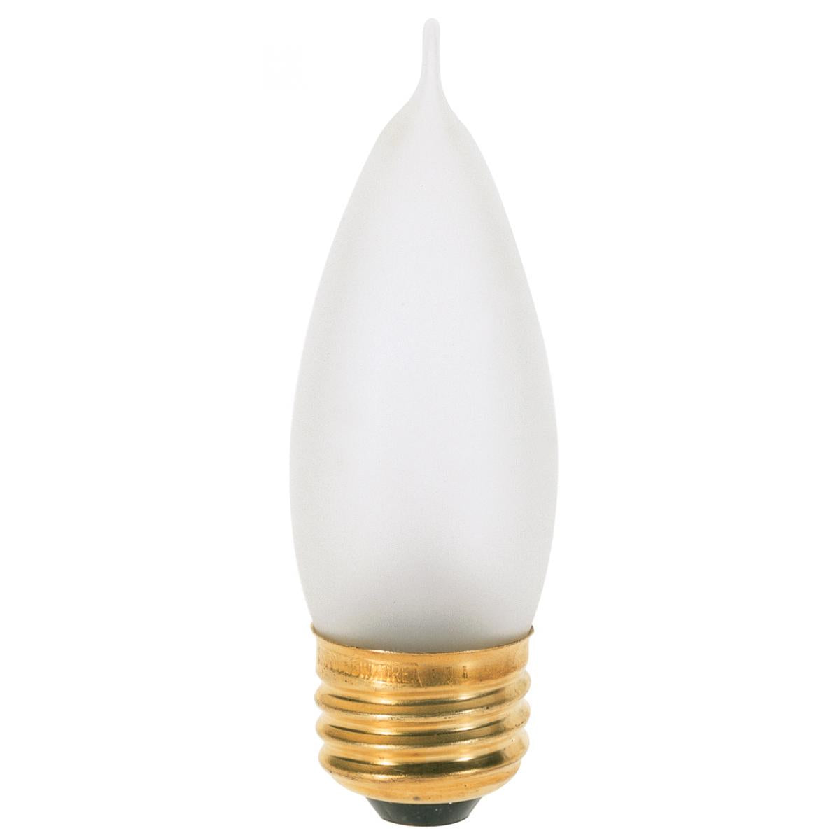 Satco A3667 25W TT STD FR 130V 25 Watt CA10 Incandescent; Frost; 2500 Average rated hours; 200 Lumens; Medium base; 130 Volt