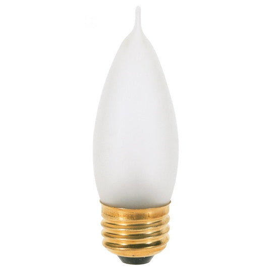 Satco A3667 25W TT STD FR 130V 25 Watt CA10 Incandescent; Frost; 2500 Average rated hours; 200 Lumens; Medium base; 130 Volt