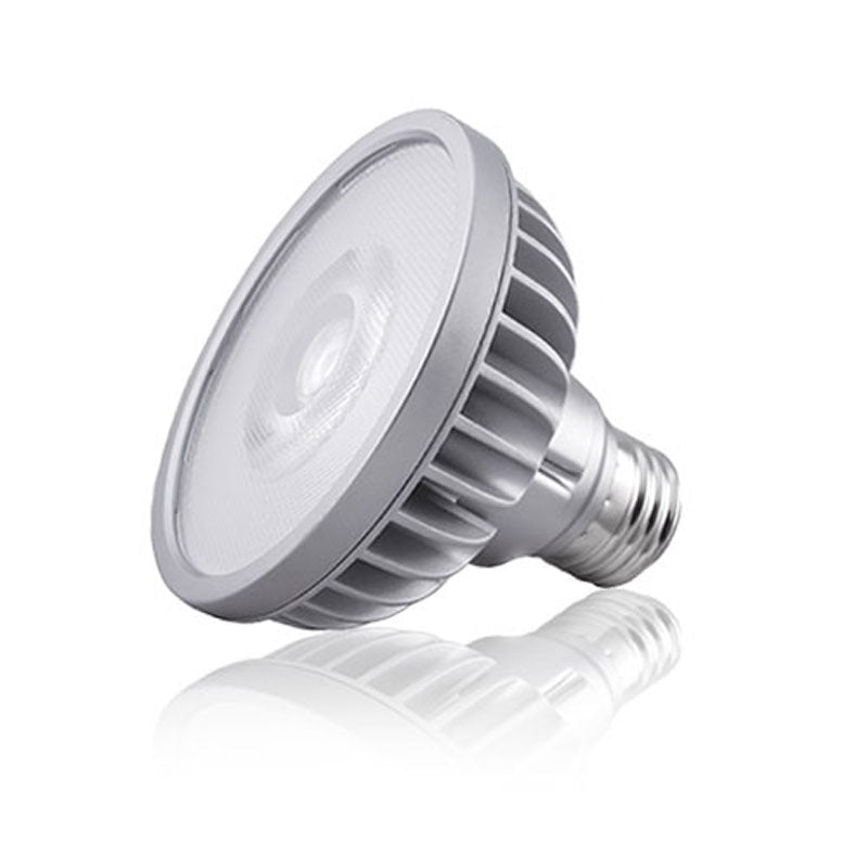 Angled product photo of Soraa SP30S-14-25D-827-H1 BRILLIANT PAR30 Short Neck E26 120V LED lamp, 13.7W, 25 degree, 2700K