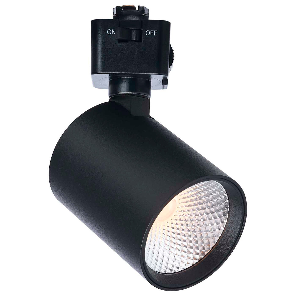 Satco JH5062 8 Watt LED Track Head  2700K/3000K/3500K/4000K/5000K CCT Selectable  Dim to Warm  J Style  36 Degree Beam Angle  120 Volt  Black  Round
