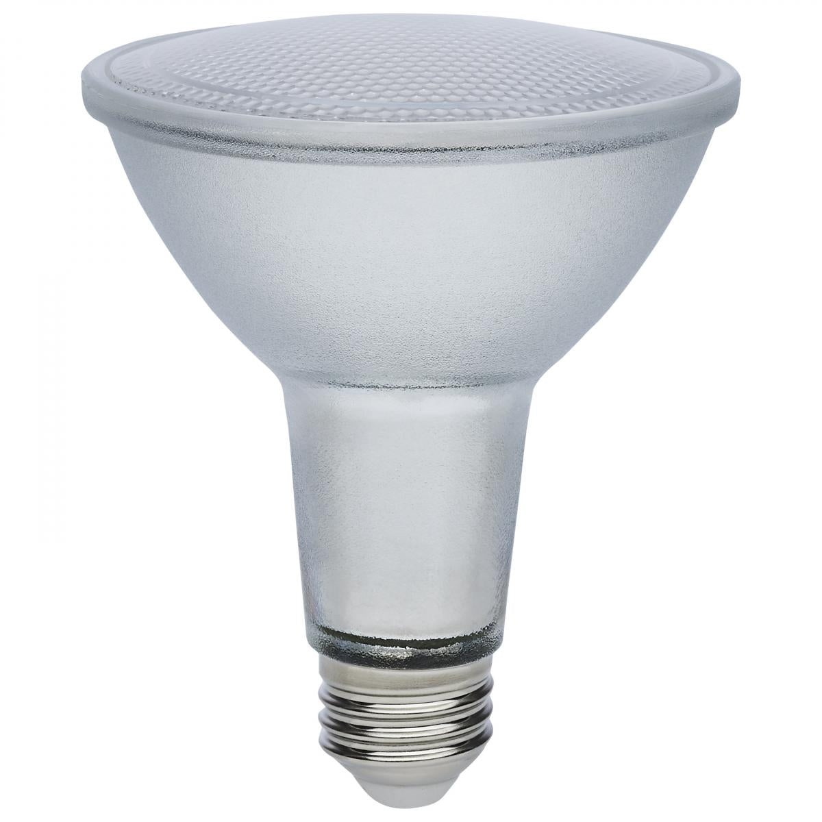 Satco S11499 12 Watt Econo LED PAR30LN 5000K 35 Degree Beam Angle Medium Base 120-277 Volt Silver Finish