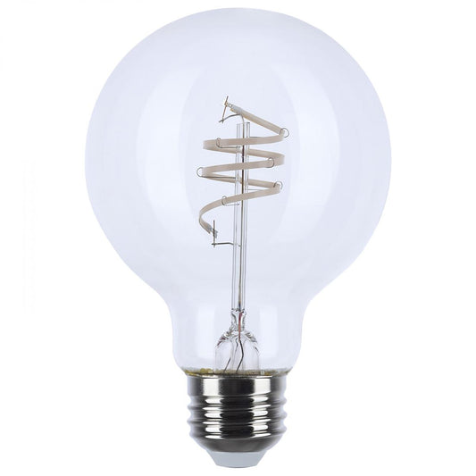 Satco S11522 6 Watt LED Reminiscent Flex Gray Coil Filament G25 Medium Base 2700K CCT Clear 120 Volt