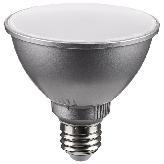 Satco S11582 11 Watt PAR30SN LED Medium Base Silver Finish CCT Selectable 120 Volt 25 Degree Beam Angle