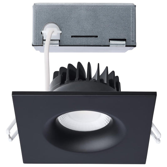 Satco S11634R1 10W/DW/DNL3/CCT/SQ/RD/BK 10 Watt LED Direct Wire Downlight; Remote Driver; CCT Selectable; Dimmable; Square; Black Finish
