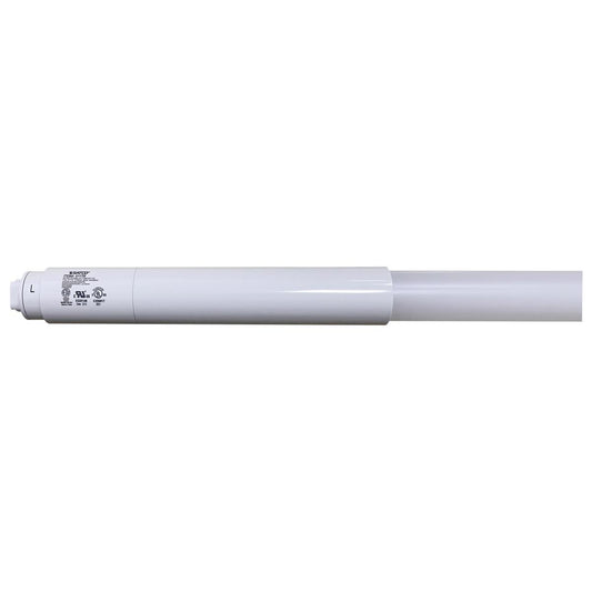 Satco S11755 38 Watt T8 LED Recessed Double Contact HO/VHO Base CCT Selectable Type B Ballast Bypass PET Shatterproof Coated White Finish 96 Inches 120-277 Volt - CASE PACK 10