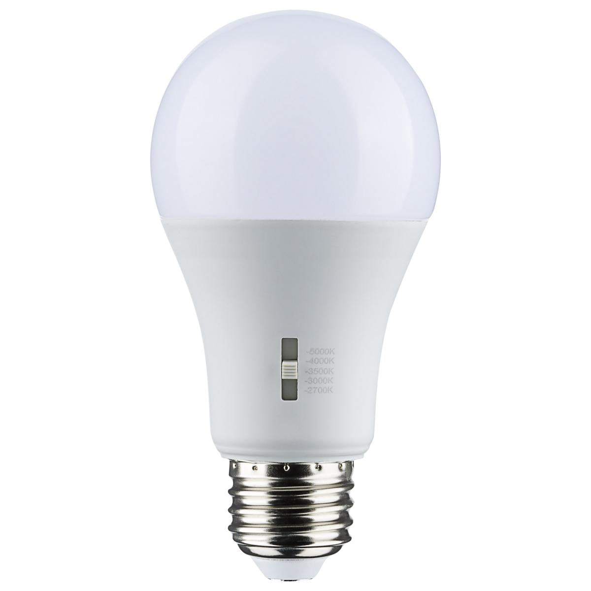 Satco S11793 14 Watt A19 LED Medium Base CCT Selectable 120 Volt White Finish