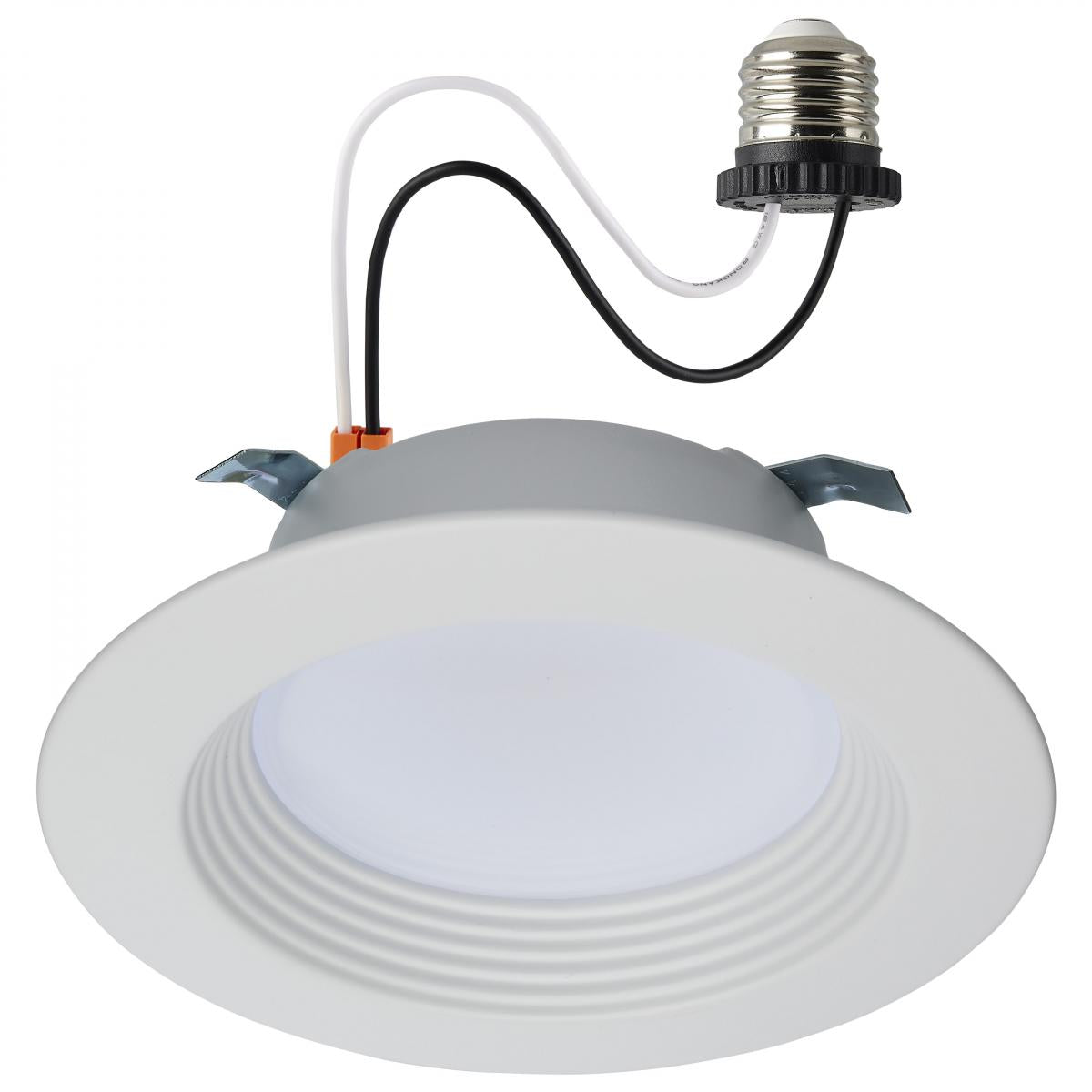 Satco S11800R1 6.7 Watt LED Downlight Retrofit 4 Inches CCT Selectable Round White Finish 120 Volt