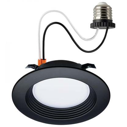 Satco S11832R1 6.7 Watt LED Downlight Retrofit 4 Inch CCT Selectable 120 Volts Black Finish