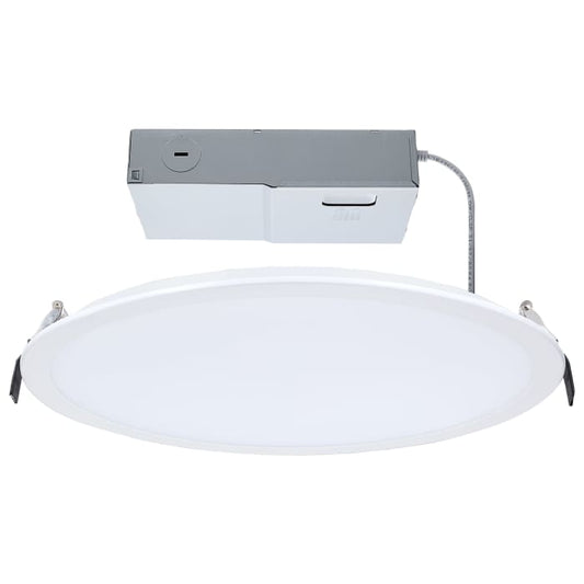 Satco S11847 20WLED/DW/8/CCT/RND/FL/DD 20 Watt 8 Inch LED Direct Wire Downlight Remote Driver CCT Selectable Dual Dimming Flat Face Round White Finish