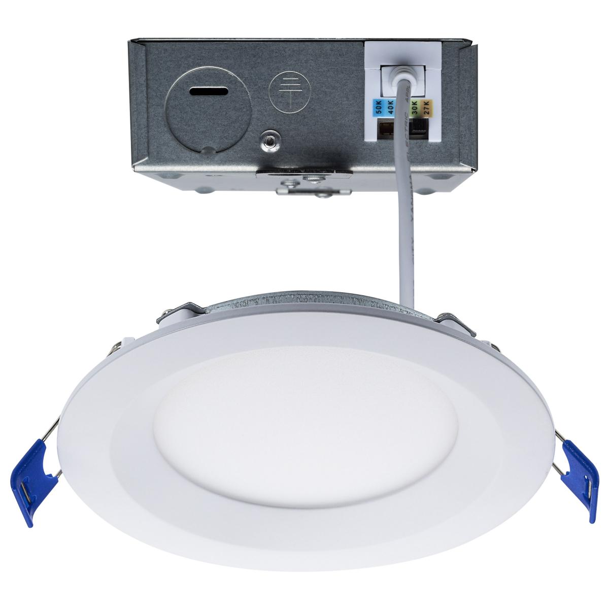 Replacement for Satco S11870 12 Watt LED Low Profile Regress Baffle Downlight 4 Inch Remote Driver CCT Round Shape White Finish 120 Volt - NOW S11870R1