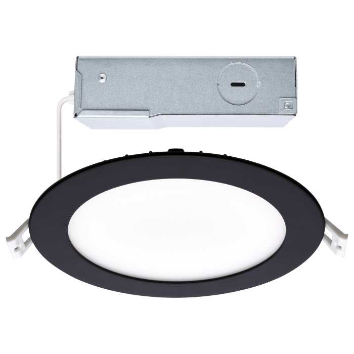Satco S11874R1 10WLED/DW/4/CCT-SEL/RND/RD/ 12 Watt LED Direct Wire Downlight 4-Inch CCT Selectable Round Remote Driver Black Finish