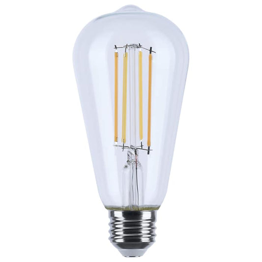 Satco S12154 8ST19L/930WD/E26/GCYS 8 Watt LED ST19 3000K-2000K Warm Dimming Medium Base Clear Finish