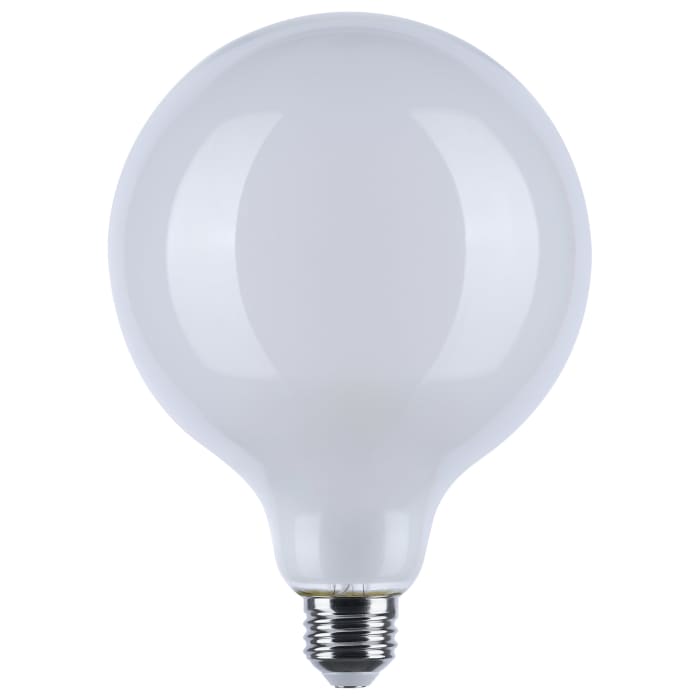 Satco S12156 8G40L/930WD/E26/GWYS 8 Watt LED G40 3000K-2000K Warm Dimming Medium Base White Finish