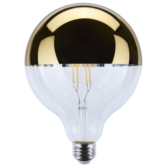 Satco S12546 8G40/GOLD/LED/927/120V 8W G40 Half Gold 2700K
