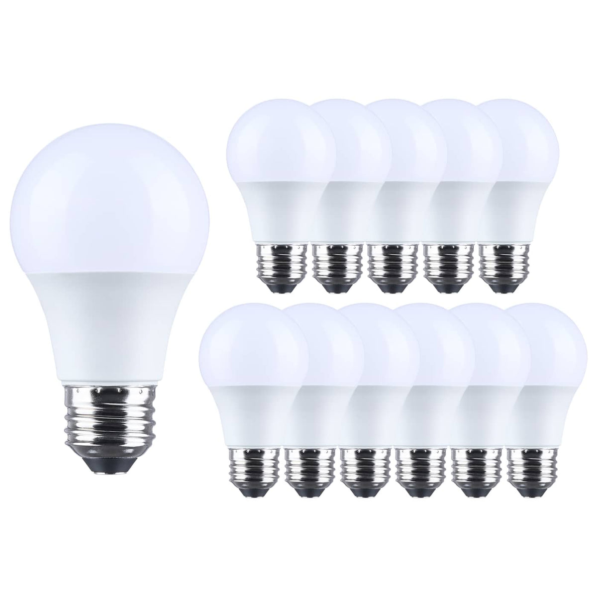 Satco S14321 8.5 Watt LED A19  5000K CCT  Medium Base  Plastic  120 Volt  12-Pack