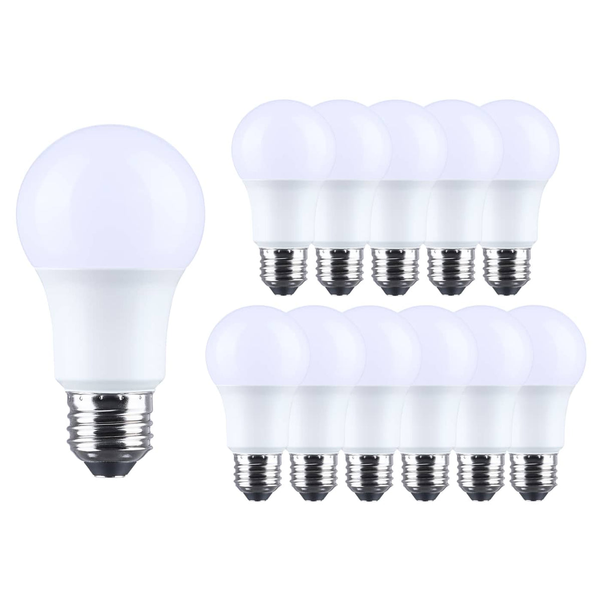 Satco S14360 9.8 Watt LED A19  4000K CCT  Medium Base  Plastic  120 Volt  12-Pack