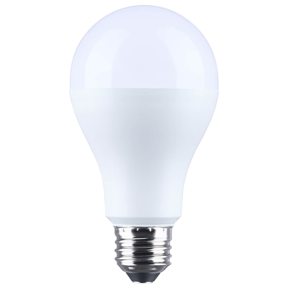 Satco S14397 20/14/6.5 Watt LED A21 Three-Way Lamp  2700K CCT  Lumens Selectable  Medium Double Contact Base  Plastic  120 Volt  1-Pack