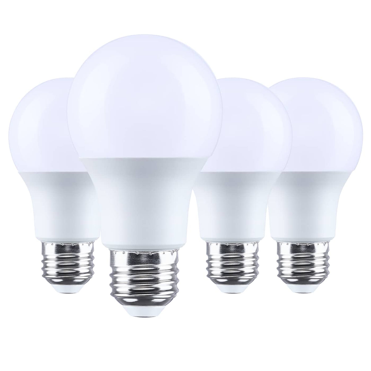 Satco S15138 9.5 Watt A19 LED  2700K CCT  80 CRI  Medium Base  Plastic  Dimmable  120 Volt  4-Pack