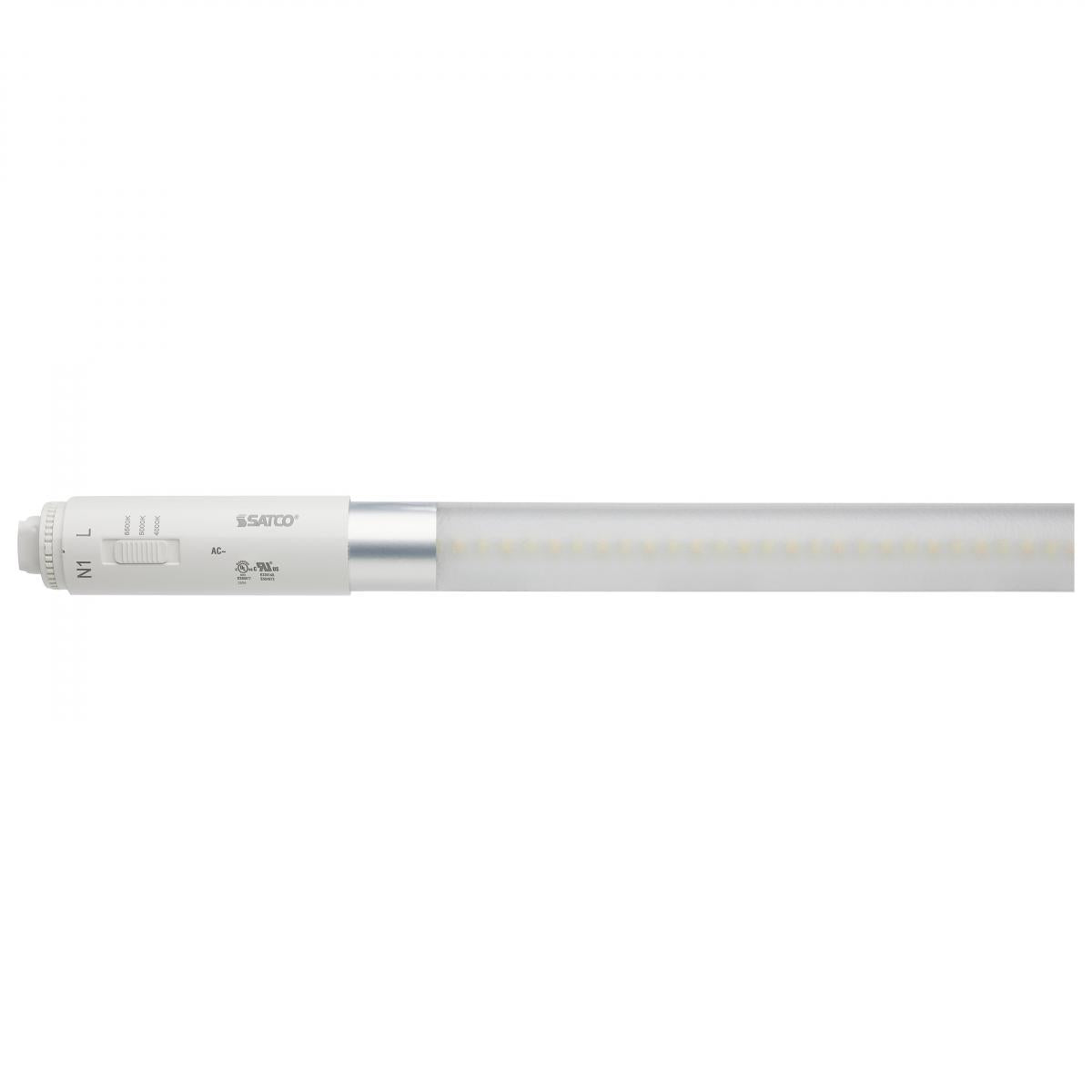 Satco S16436 24 Watt T8 LED CCT Selectable 120-277 Volt Single or Double Ended Type B Ballast Bypass - 10 PER CASE ONLY