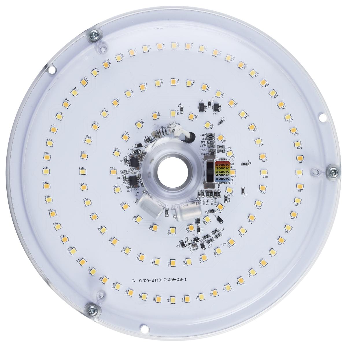 Satco S29781 21 Watt Retrofit LED Light Engine 27K/30K/35K/40K/50K CCT Selectable Clear 120 Volt