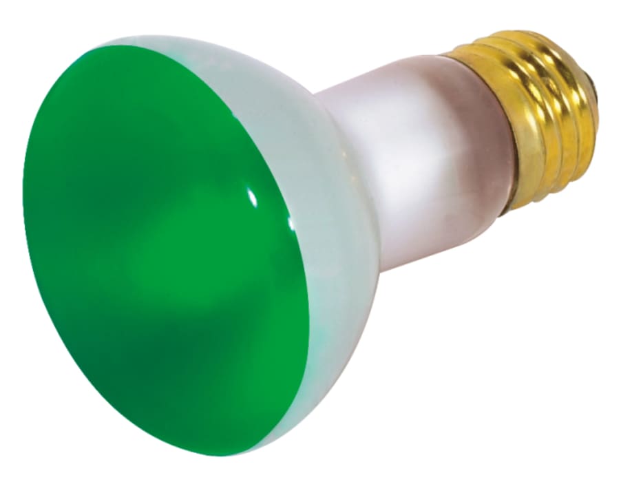Satco S3201 50W 130V R20 Green E26 Medium Base Incandescent Light