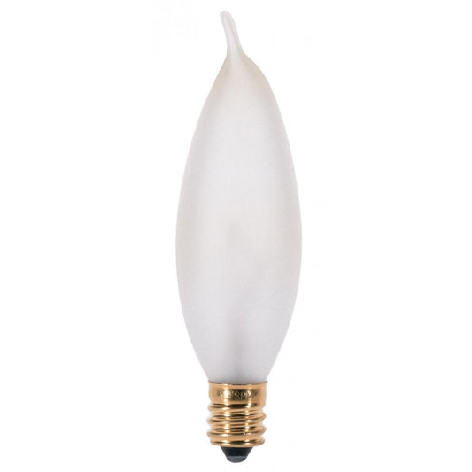 Satco S3278 25 Watt CA8 Incandescent Frost 1500 Average rated hours 200 Lumens Candelabra base 120 Volt