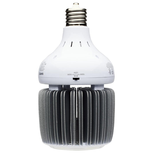 Satco S33112 100W/LED/HID-HB/4K/100-277V 60/80/100 Wattage Selectable LED Hi-Bay Type B Ballast Bypass Mogul Extended 4000K 100V-277V 250W-300W Metal Halide Replacement
