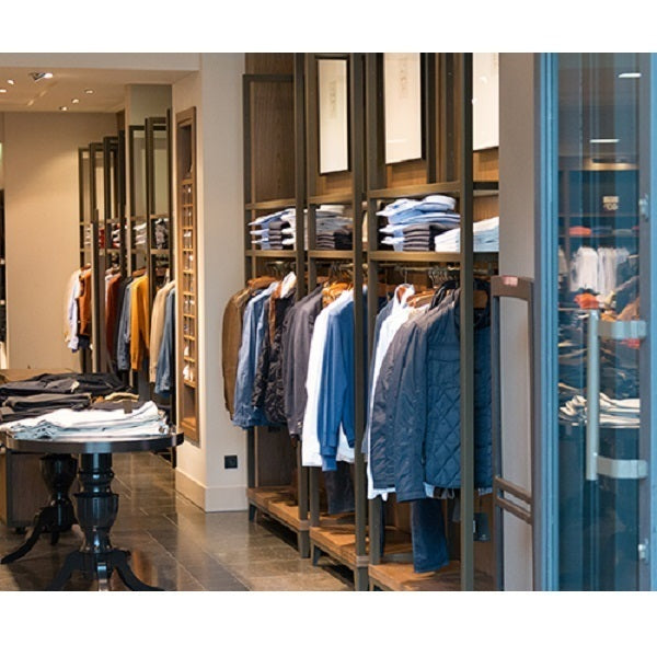 Retail clothing display lit with Soraa BRILLIANT PAR30 Long Neck 36 degree 3000K LED lamps