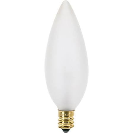 Replacement for Satco S3287 60W CANDELABRA E12 Incandescent Torpedo Frost - NOW LED
