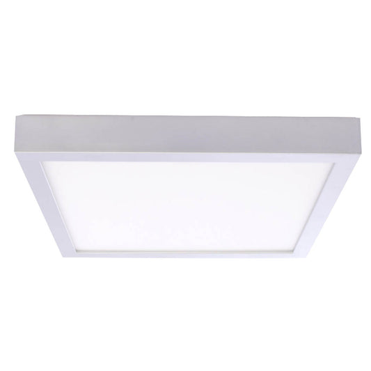 Bulbrite 773161 LED20DL/9/927/SLSQ/J/D 20W LED 9'' FLUSH MOUNT SILVER SQUARE DIMMABLE JA8 2700K 120V