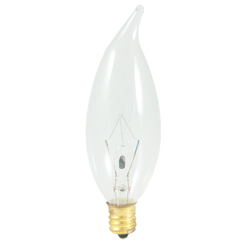 Replacement for Bulbrite 493040 40CFC/32/2 40W CA10 FLAME CLEAR Incandescent E12 120V - NOW LED