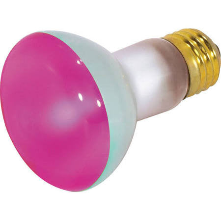 Satco S3212 50W 130V R20 Pink E26 Medium Base Light Bulb
