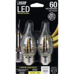 FEIT BPEFC60/827/LED/2 500 Lumen E26 2700K Dimmable Flame Tip LED