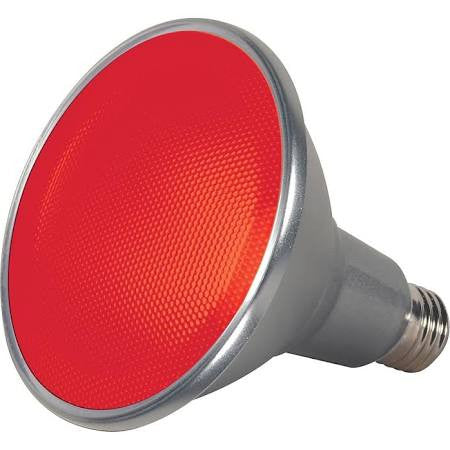 Satco S9480 15PAR38/LED/40'/RED 15 Watt PAR38 Medium LED Red Flood - NOW S29480